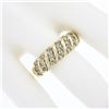 Image 3 : 10k Yellow Gold 0.84 ctw Fancy Light Champagne Round Diamond Scalloped Band Ring