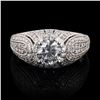 Image 1 : 0.91 ctw CENTER Diamond Platinum Ring (1.51 ctw Diamonds)