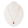 Image 3 : 5.19 ctw Ruby and 0.57 ctw White Sapphire Silver Pendant/Necklace