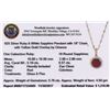 Image 4 : 5.19 ctw Ruby and 0.57 ctw White Sapphire Silver Pendant/Necklace