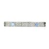 Image 1 : Antique Art Deco 14k White Gold Aquamarine Diamond Open Filigree Bar Pin Brooch
