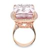 Image 4 : 42.60 ctw Kunzite and 0.76 ctw Diamond Ring - 14KT Rose Gold