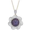 Image 1 : 63.46 ctw Purple Sapphire and 4.37 ctw White Sapphire Pendant
