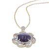 Image 2 : 63.46 ctw Purple Sapphire and 4.37 ctw White Sapphire Pendant