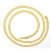 Image 4 : NEW 14k Yellow Gold 4mm 16" Polished Fancy Flat Herringbone Link Chain Necklace