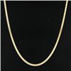 Image 6 : NEW 14k Yellow Gold 4mm 16" Polished Fancy Flat Herringbone Link Chain Necklace