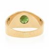 Image 6 : Unisex Vintage 14k Gold 0.85 ctw Green Tourmaline Solitaire Gypsy Belcher Ring