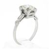 Image 9 : Vintage Platinum 1.50 ctw Round Solitaire w/ Baguette Diamond Engagement Ring