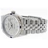 Image 8 : Rolex Mens Stainless Steel Gray Diamond And Sapphire 36MM Datejust Wristwatch