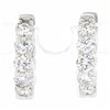 Image 1 : NEW Classic 14k White Gold 1.23 ctw 10 Round Diamond 15.7mm Huggies Hoop Earring