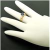 Image 8 : 14k Yellow Gold ROYAL BLUE Sapphire Solitaire Ring Fine Baguette Diamond Accents