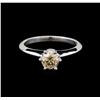 Image 2 : 14KT White Gold 0.70 ctw Round Cut Fancy Brown Diamond Solitaire Ring