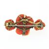 Image 4 : Antique Victorian 14k Yellow Gold GIA Rose Carved Natural Coral Bar Pin Pendant