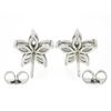 Image 3 : NEW Platinum 1.04 ctw Marquise Cut Prong Diamond Cluster Flower Stud Earrings