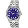 Image 2 : Rolex Mens Stainless Steel Blue Diamond 36MM Datejust Wristwatch