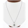 Image 1 : 14K White Gold 9.18mm Tahitian Gray Pearl & Diamond Pendant & 17" Chain Necklace