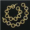 Image 9 : (2) Vintage 18k Gold Interlocking Textured Twisted Wire w/ Diamond Bracelet Set