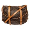 Image 1 : Louis Vuitton Brown Monogram Leather Saumur 43cm Shoulder Bag