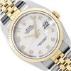 Image 1 : Rolex Mens Two Tone Sapphire Quickset Cream Arabic Dial Datejust With Rolex Box