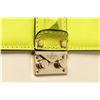 Image 5 : Valentino Yellow Green Leather Glam Lock Shoulder Bag
