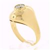 Image 9 : Unisex 18k Gold 0.73 ctw Round Bezel Diamond Polished Solitaire Dome Bombe Ring