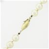 Image 6 : Classic 7.5-8mm Cultured Pearl Strand Necklace w/ 14k Gold Pave Diamond Clasp