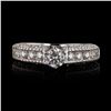 Image 3 : 0.51 ctw SI2 CLARITY CENTER Diamonds 14KT White Gold Ring (1.72 ctw Diamonds)