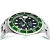 Image 9 : Rolex Mens Stainless Steel Black Dial Green Insert Anniversay Edition Submariner
