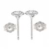Image 5 : New 14k White Gold 0.52 ctw Martini Bezel Round Brilliant Diamond Stud Earrings