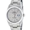 Image 1 : Rolex Mens Stainless Steel Quickset Gray Index White Gold Fluted Bezel Oyster Ba