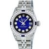 Image 1 : Rolex Ladies Quickset Stainless Steel Blue Vignette Diamond Lugs Sapphire Dateju