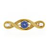 Image 1 : Antique Whiteside & Blank 14k Gold Montana Sapphire Natural Pearl Petite Brooch