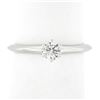 Image 2 : Classic Tiffany & Co. Platinum 0.27 ctw Round Diamond Solitaire Engagement Ring