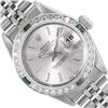 Image 1 : Rolex Ladies Quickset Sapphire Stainless Steel Silver Index Dial 18K Gold And Em