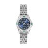 Image 2 : Rolex Ladies Quickset Stainless Steel Blue Roman 18K White Gold Diamond & Emeral