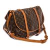 Image 3 : Louis Vuitton Brown Monogram Canvas Leather Saumur 43 Messenger Bag