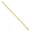 Image 2 : Italian 14K Yellow Gold 6.75" Polished "X" & Bar Link Line Stackable Bracelet