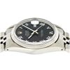 Image 8 : Rolex Stainless Steel Black Roman Datejust 36MM Wristwatch