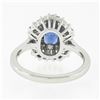 Image 8 : Platinum & 18k Gold GIA Burma NO HEAT Sapphire Baguette Diamond Ballerina Ring