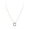 Image 2 : Black CZ Pendant Necklace - Rose Gold Plated