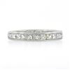 Image 6 : Platinum French Cut Channel 3.0 ctw Diamond Hand Engraved Eternity Band Ring