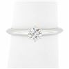 Image 2 : Classic Tiffany & Co. Platinum 0.30 ctw Round Diamond Solitaire Engagement Ring