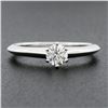 Image 3 : Classic Tiffany & Co. Platinum 0.30 ctw Round Diamond Solitaire Engagement Ring