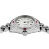 Image 4 : Rolex Ladies Stainless Steel Quickset Silver Index Dial Diamond And Ruby Bezel D
