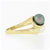 Image 5 : Classic Solid 14K Gold 6.9mm Gray & White Dual Pearl Polished Finish Bypass Ring