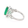 Image 5 : 3.94 ctw Emerald and 0.53 ctw Diamond 18K White Gold Ring