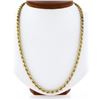 Image 1 : Unisex 18K Yellow Gold Long 28" 4.9mm Wide Polished Rope Chain Necklace 21g