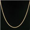 Image 4 : Unisex 18K Yellow Gold Long 28" 4.9mm Wide Polished Rope Chain Necklace 21g