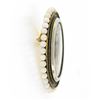 Image 4 : Vintage 18k Gold Oval Painted Portrait Diamond Enamel Pearl Frame Brooch Pendant
