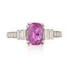 Image 2 : 2.31 ctw Pink Sapphire and 0.46 ctw Diamond 14K White Gold Ring